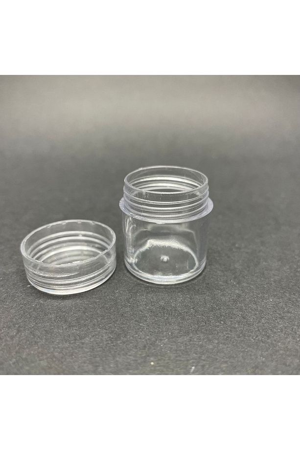 5 Ml Şeffaf Mika Krem Kavanozu Ufak Plastik Kavanoz - Akrilik Kavanoz - Küçük Kavanoz -6 Adet - 2