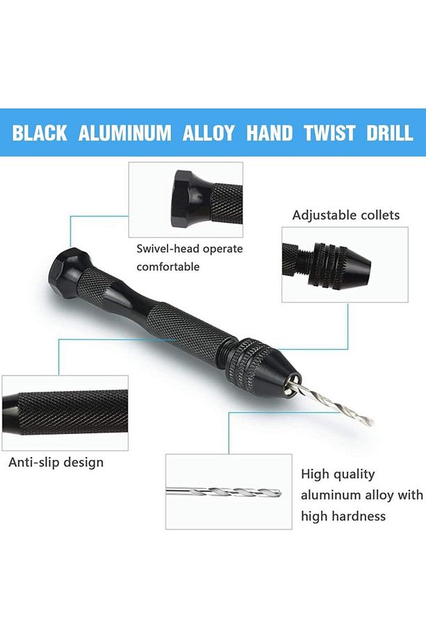 Mini El matkap 25li matkap ucu 0,5 – 3,0 mm Hassas el matkabı seti metal ahşap kuyumcu model yapımı - 5