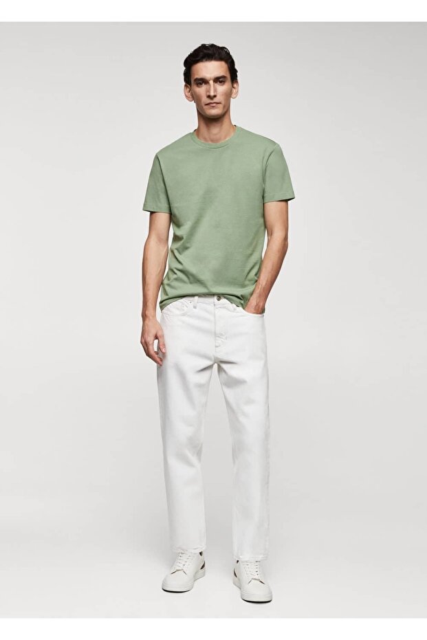 Basic Streç Pamuklu Tişört - 2