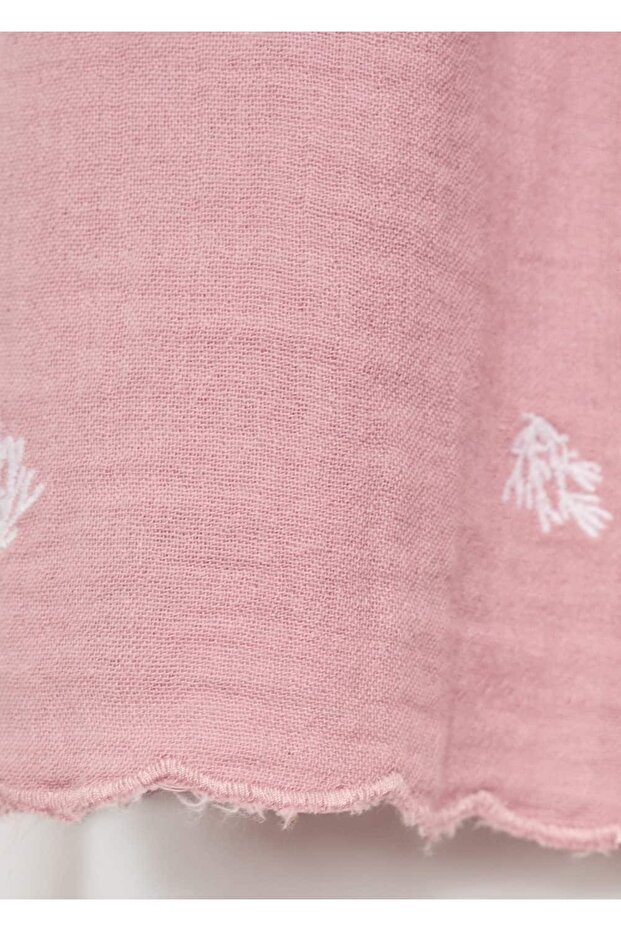 İşlemeli Pamuklu Bluz - 6