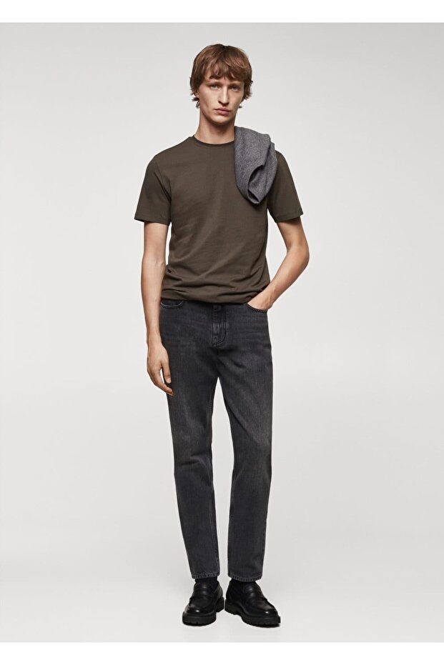 Pamuklu Streç Tişört - 2