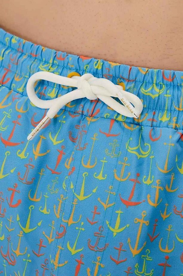 Anchor Deniz Şortu Blue Mavi Erkek Şort Mayo - 5