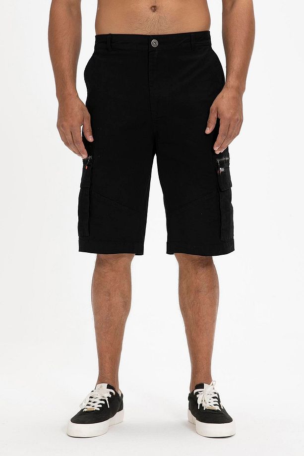 Rope Sweatshorts Siyah Erkek Şort - 1