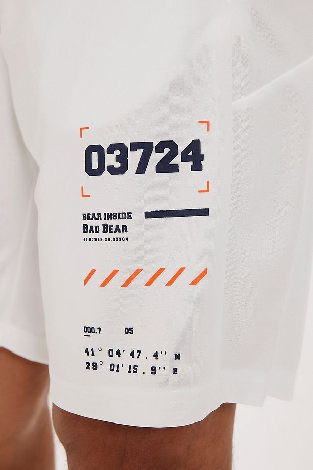 Diego Beyaz Erkek Şort - 4