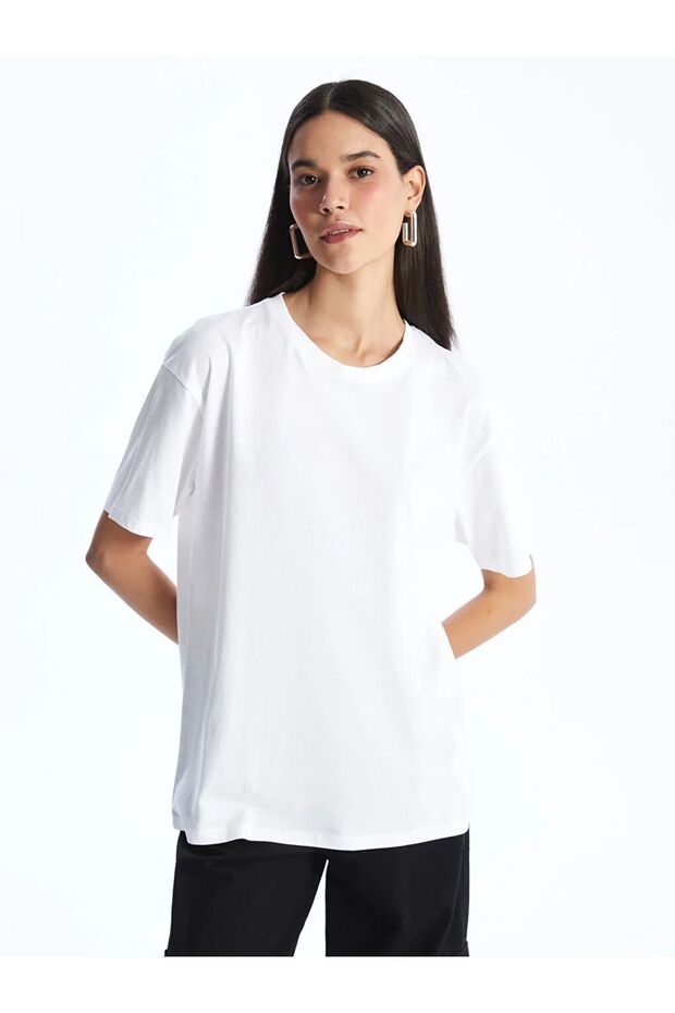 XSIDE Crew Neck Plain Short Sleeve Women's T-Shirt