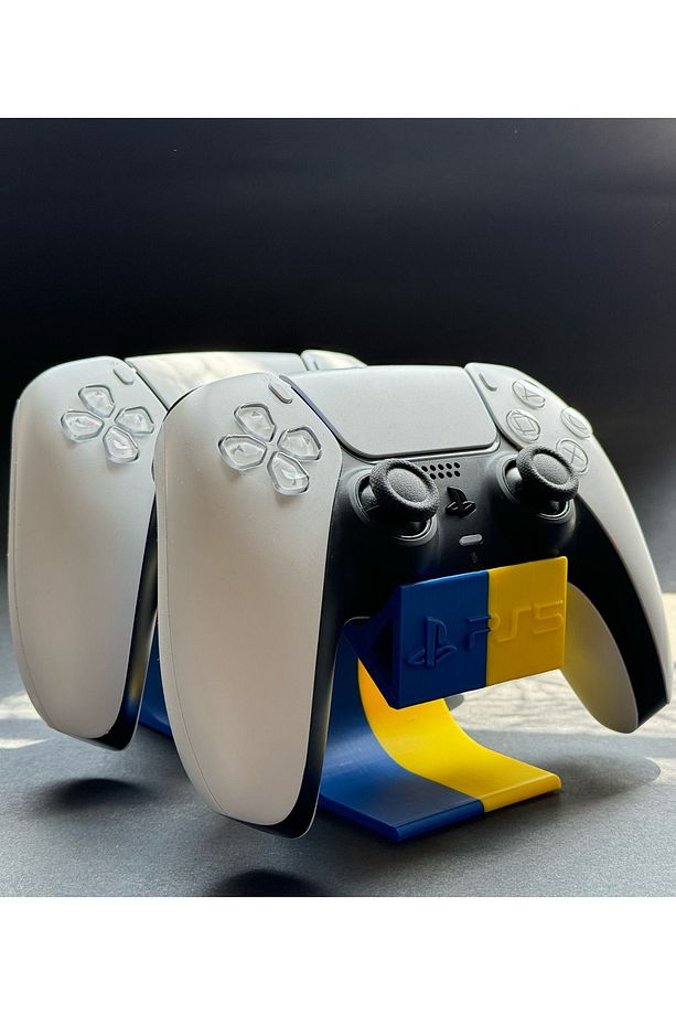 Ps5 2'li Dualsense Kol Standı Joystick Tutucu Mavi-Sarı - 1