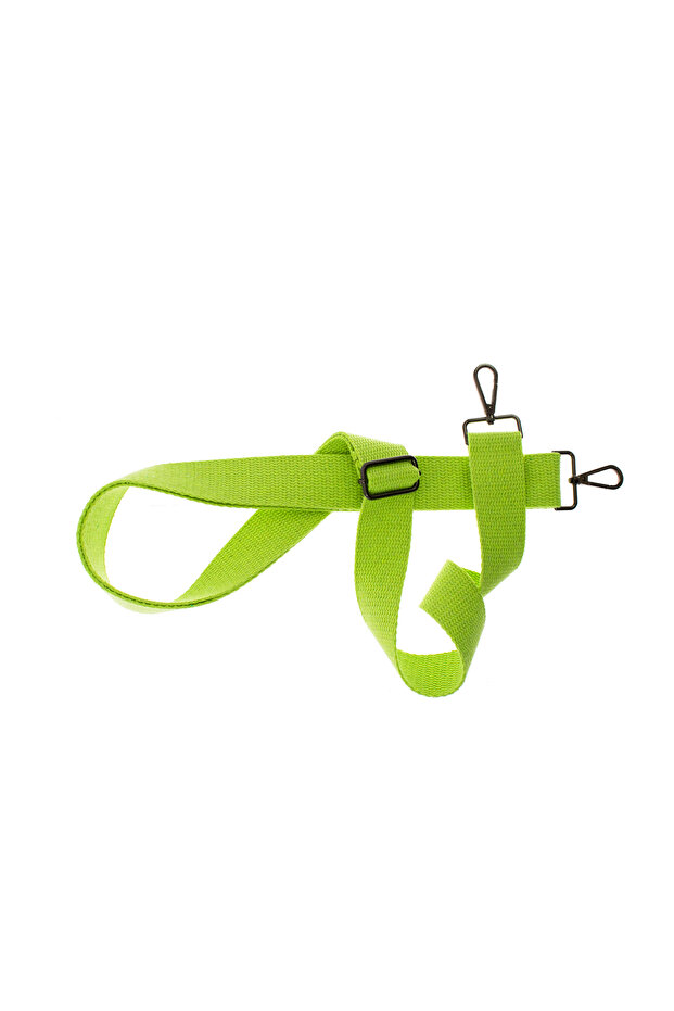 165 cm Neon Green Long Shoulder Strap - Gold Metal Accessory, Different Colors