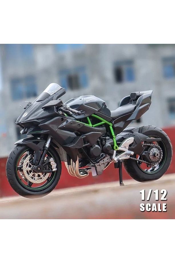 KAWASAKİ NİNJA H2R 1/12 MODEL MAKET MOTOR SİYAH - 2