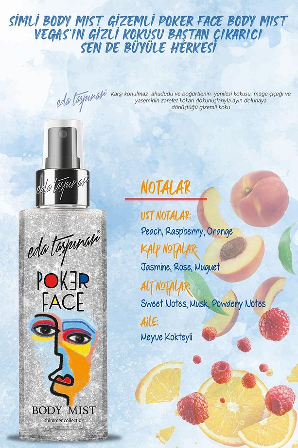 Poker Face Simli Body Mist Vücut Spreyi 200ml. - 4