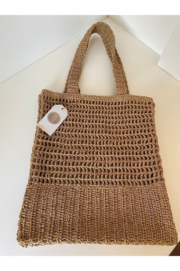 Santorini Shopper Hasır Çanta 32x40 Cm - 1
