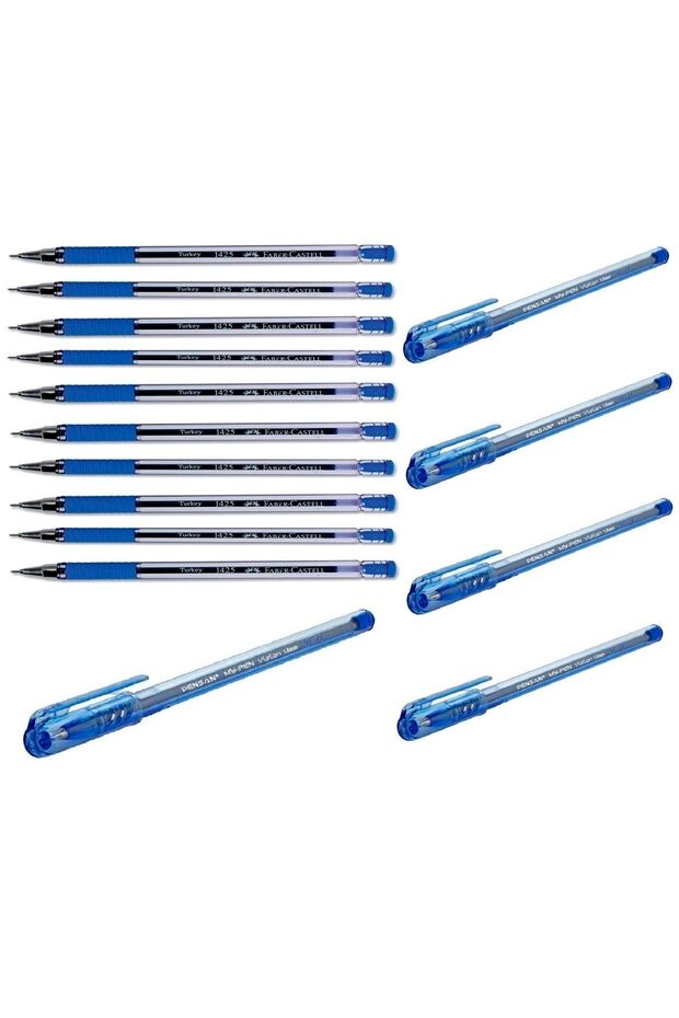 Faber Castel 10 Lu 1425 Blue Ballpoint Pen (Nadel Tip) Pensan My-pen 1.0 5 Pieces