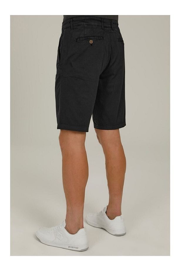 Men Chino Lycra Short Erkek Siyah Şort 22704-02 - 2