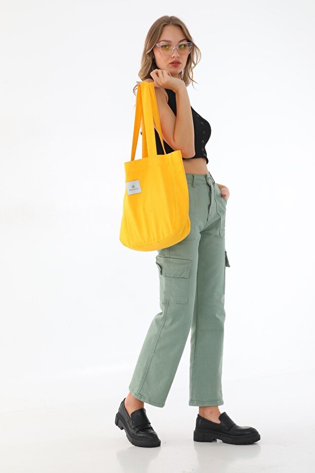 Kumaş - Sarı Çanta - 5