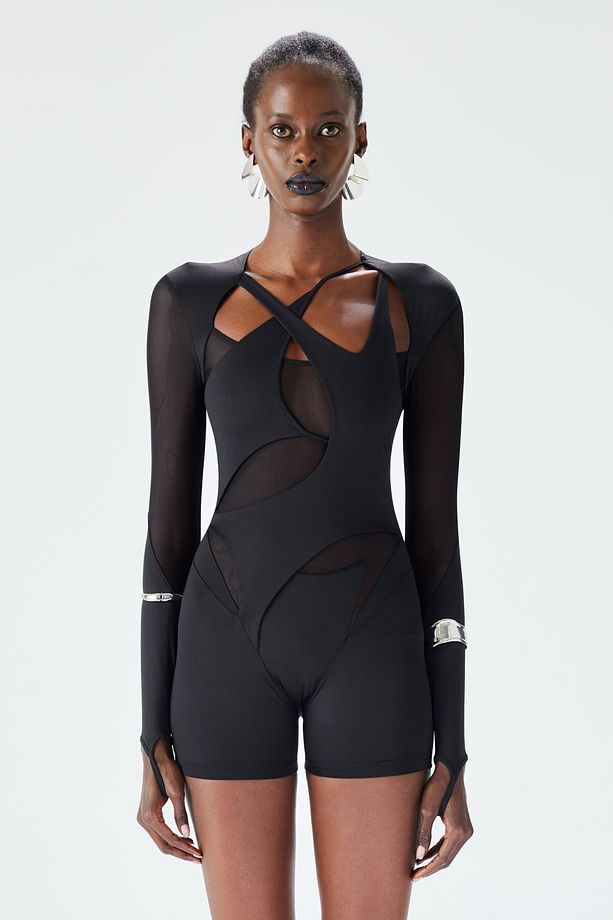 Mystique Playsuit - Siyah - 1