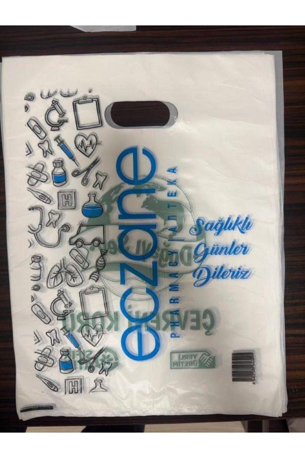 Eczane Poşeti El Geçme 30x40 cm Büyük Boy Bio Poşet 1 kg'lık - 1