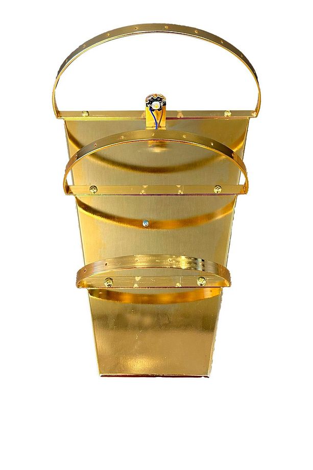 PİLLİ APLİK KRİSTAL TAŞLI GOLD (PARLAK SARI) DUVAR AYDINLATMASI - 4