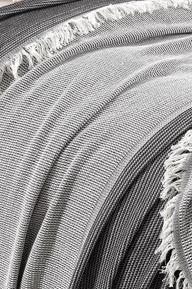 Eliot Siyah Tek Kişilik %100 Pamuk Yatak Örtüsü - 5