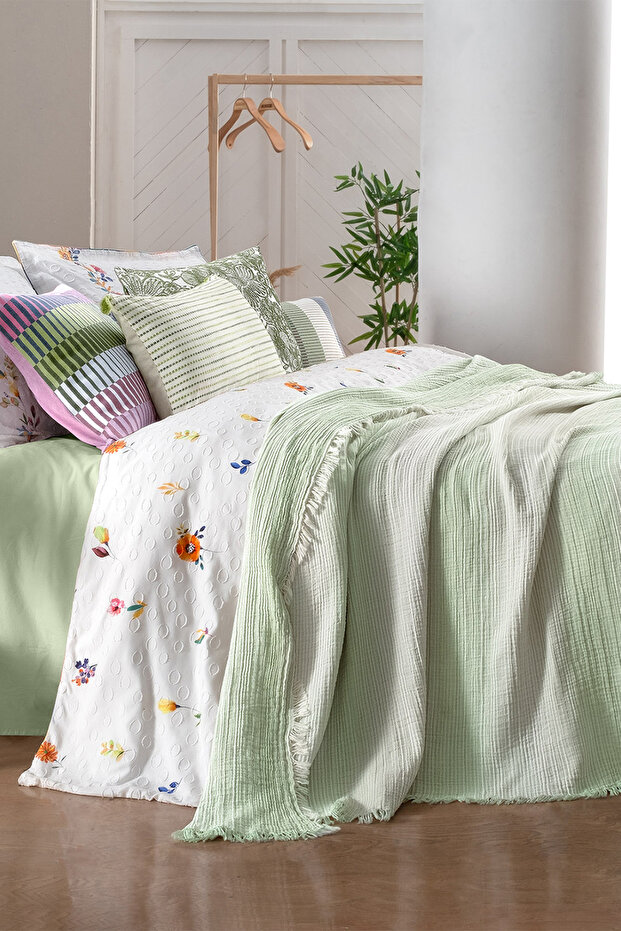 Nelson Tek Kişilik %100 Pamuk Yatak Örtüsü - 3