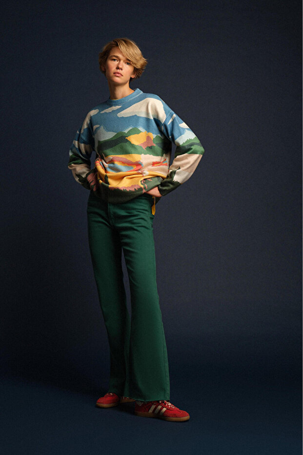 Strickpullover - Gemustert - 6