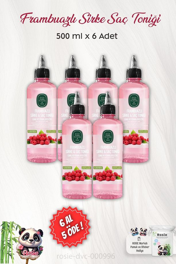 6 AL 5 ÖDE Eyüp Sabri Tuncer Frambuazlı Sirke & Saç Toniği 500 ml ve ROSIE - 1