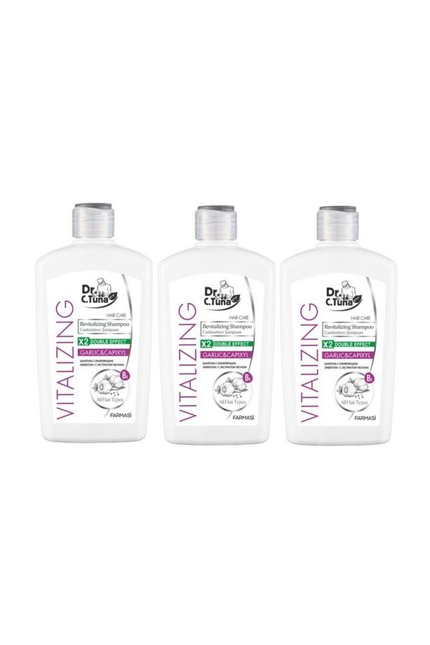 Dr.c.Tuna Vıtalızıng Sarımsaklı Şampuan 500 ml 3 Adet - 1