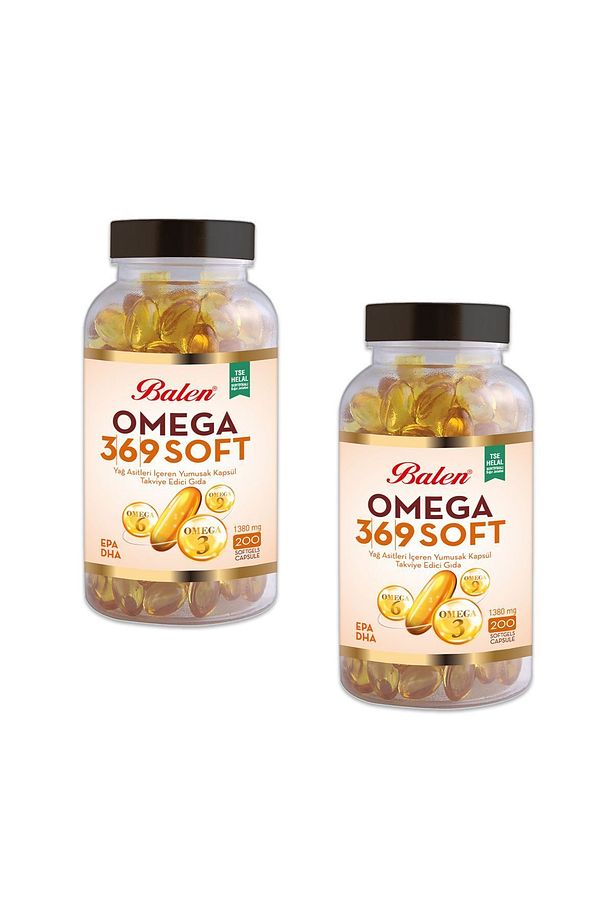 Omega 3-6-9 Soft Yağ Asitleri İçeren 1380 mg 200 Yumuşak Kapsül 2 Adet - 1