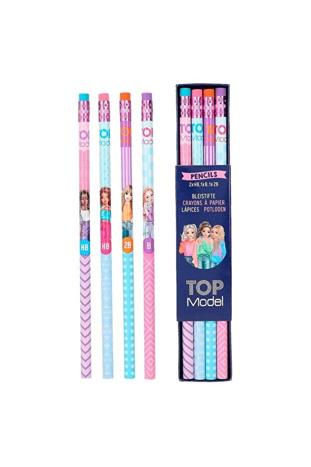 Top Model 4-Piece Pencil Set