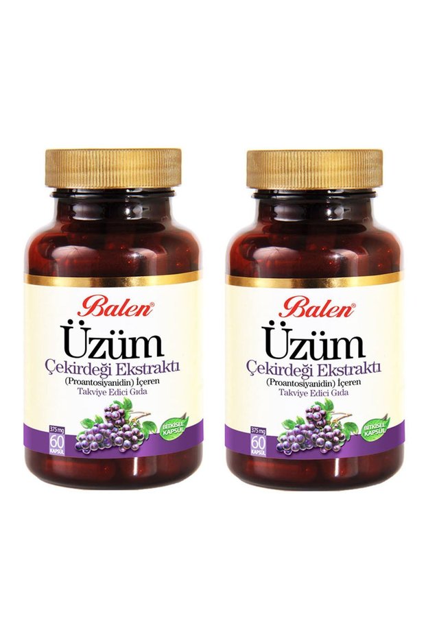 Grape Seed Extract 375 Mg 60 Capsules X 2 Pcs