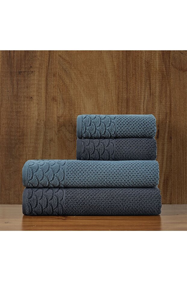 | Alana | Extra Soft Cotton Rice Knit 4-Piece Towel Set
