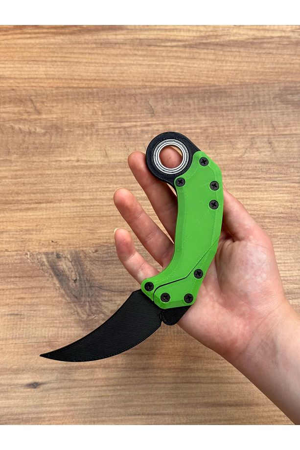 Gravity Karambit Rulmanlı, Plastik - Siyah Yeşil (Rulmanlı) - 1
