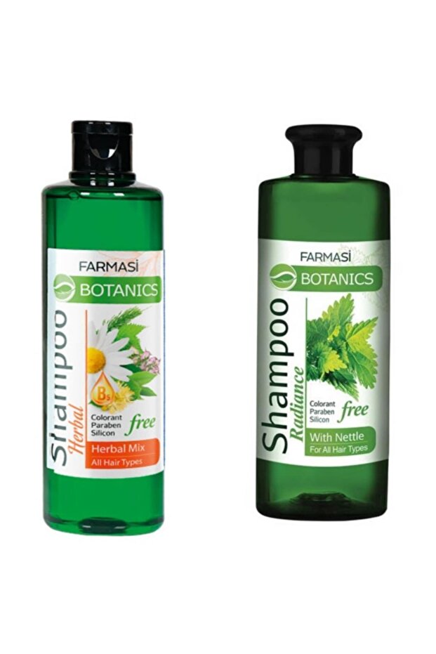 Farması Botanıcs Herbal Mix Shampoo 500 ml + Nettle Extract Shampoo 500 ml 2 Pack