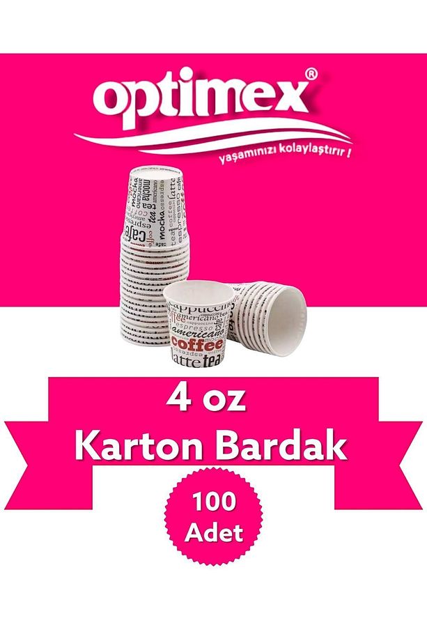 4oz Karton Espresso Kahve Bardağı 100 Adet Türk Kahvesi Bardağı - 1