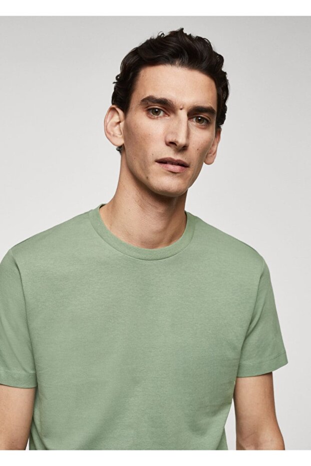 Basic Streç Pamuklu Tişört - 6