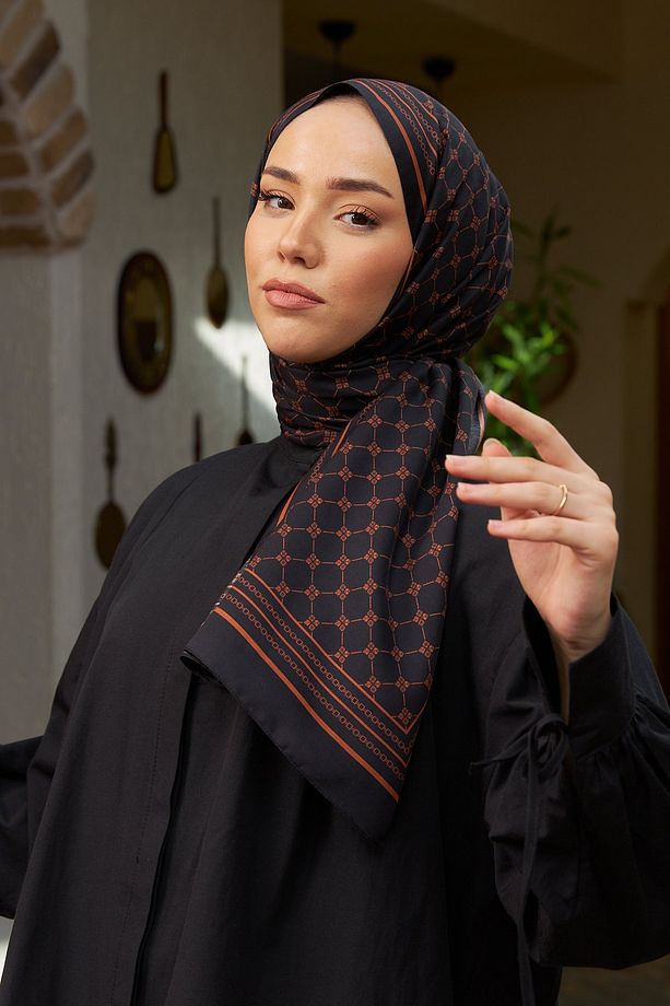 %100 Twill Ipek Şal 6514-03 - 1