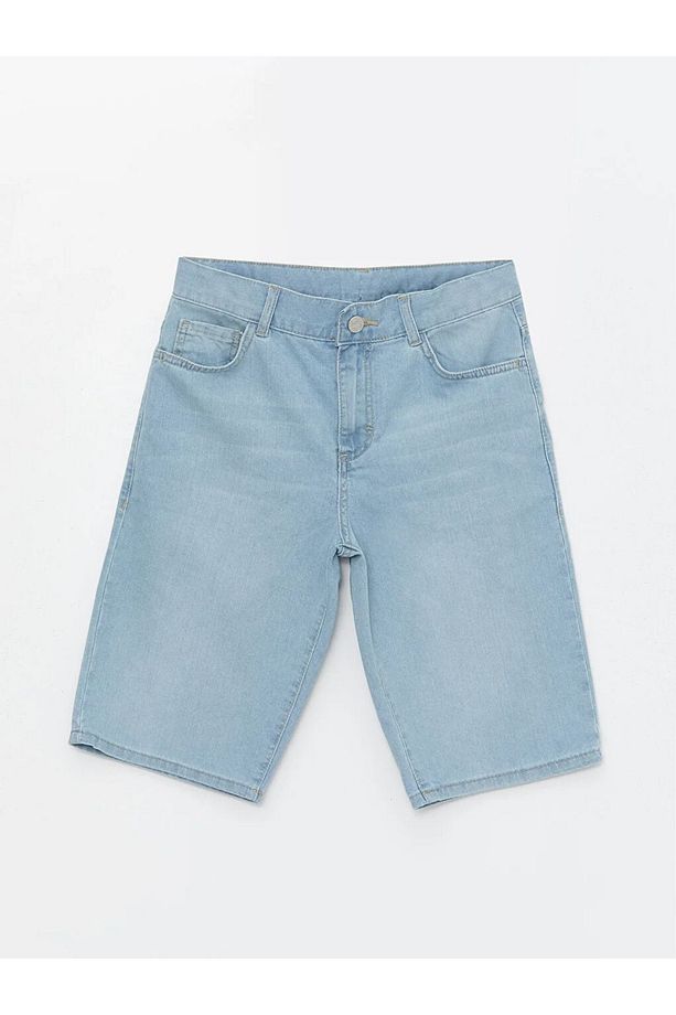 LCW Kids Basic Erkek Çocuk Jean Şort - 1