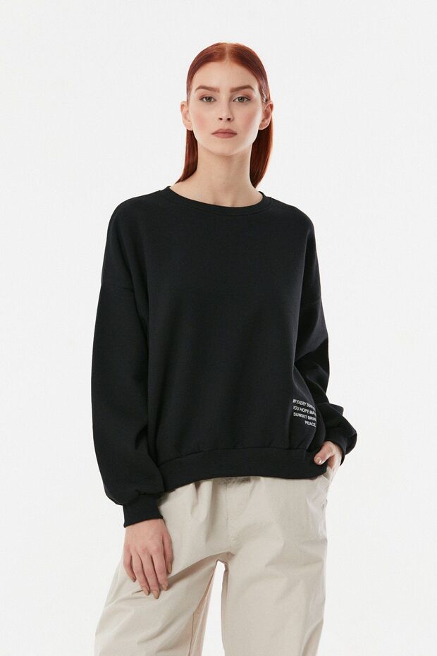 Printed Crew Neck Sweatshirt