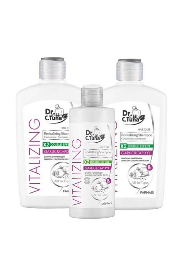 3'lü Şampuan - Dr.C.Tuna Sarımsaklı Şampuan 500 ml 2x ve 225 ml - 1