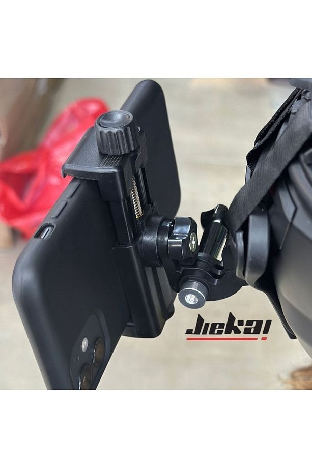 Jiekai Hk-04 Kask Telefon Aparatı Kask Çene Aparatı Kasktelefon Tutucu Vlog Çekim Aparatı - 3