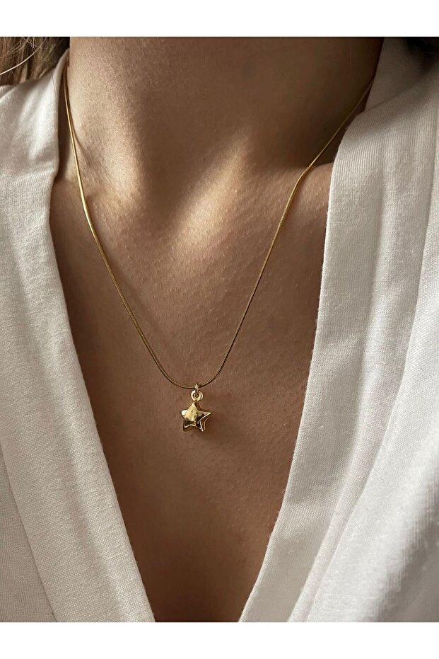 Bombeli Çelik Kolye - 1