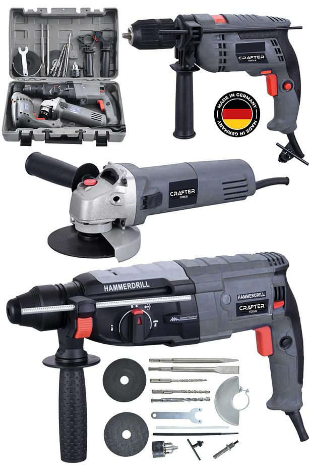 Profesyonel 3'Lü Set 2-28 Hilti Matkap + 13 MM Darbeli Matkap Vidalama + 115 mm Taşlama Spiral - 1