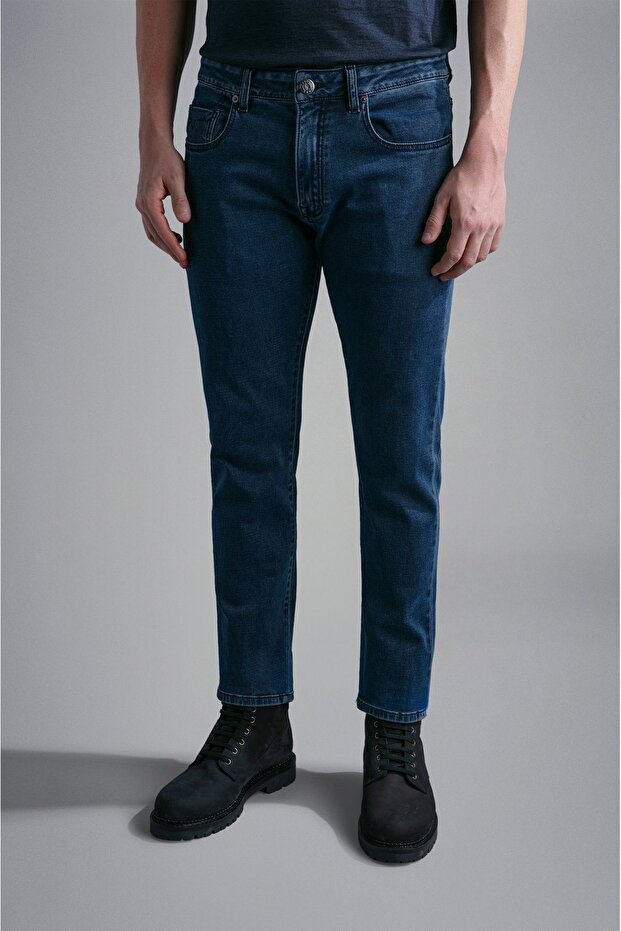 Men's Logo 5 Pocket Denim Blue Jeans13314123-002