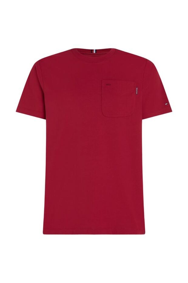 Men's Brand Logo Detailed Short Sleeve Round Collar Red T-Shirt MW0MW33696-XJV