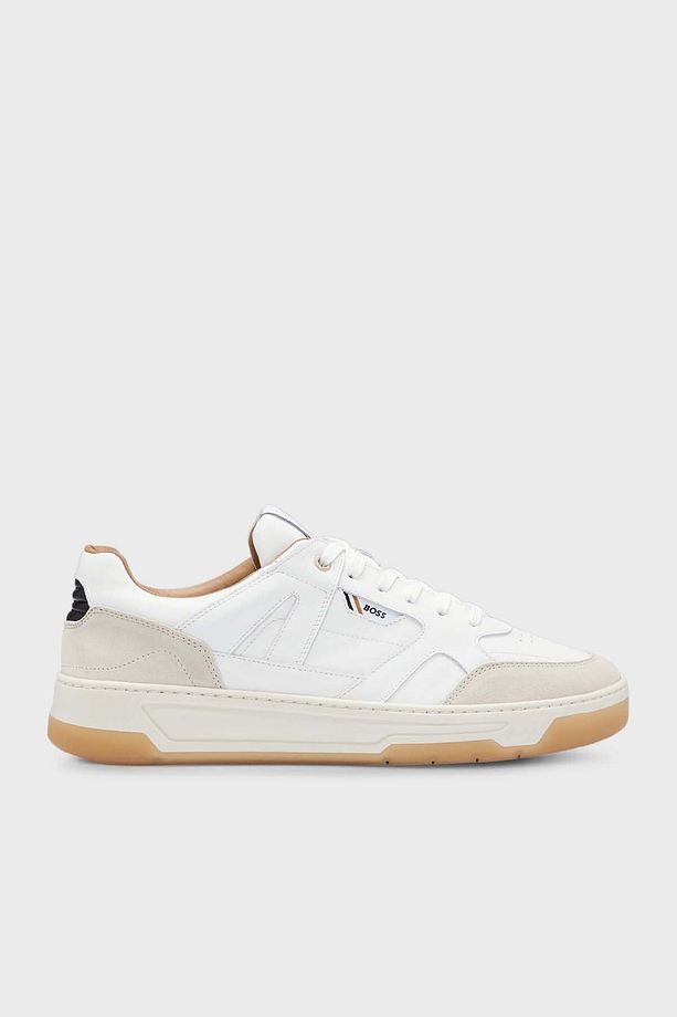 Logolu Hakiki Deri Sneaker Ayakkabı Erkek AYAKKABI 50512375 121 - 1