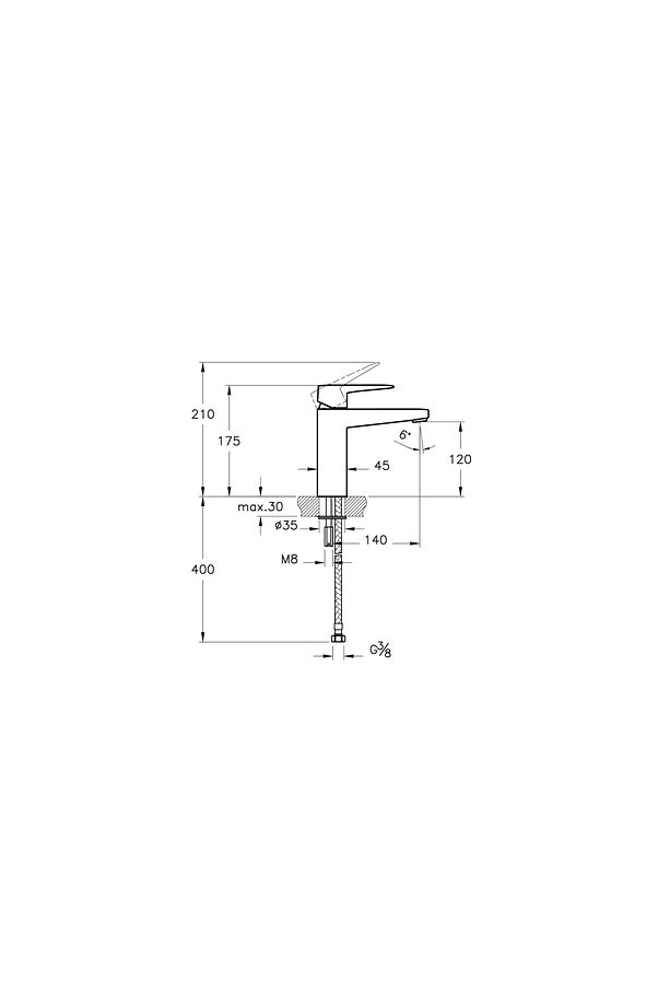 Root Square A4273123 Yüksek Lavabo Bataryası, Altın - 3