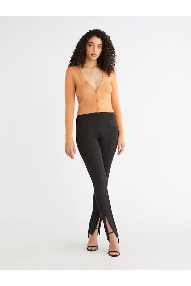Kadın Pamuklu V Yaka Regular Fit Kahverengi Hırka K20k205446-gqb - 4