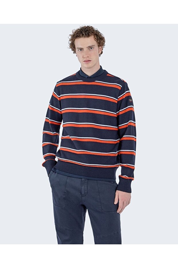 Men's Knitted Roundneck C.W.Wool Sweater