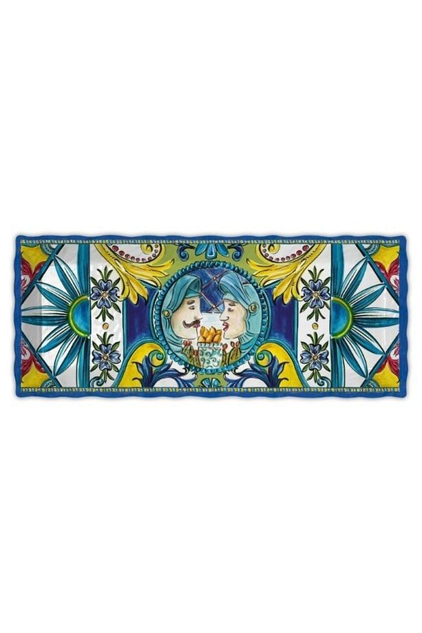 Sicily Tepsi 49 cm x 20 cm Mavi - 1