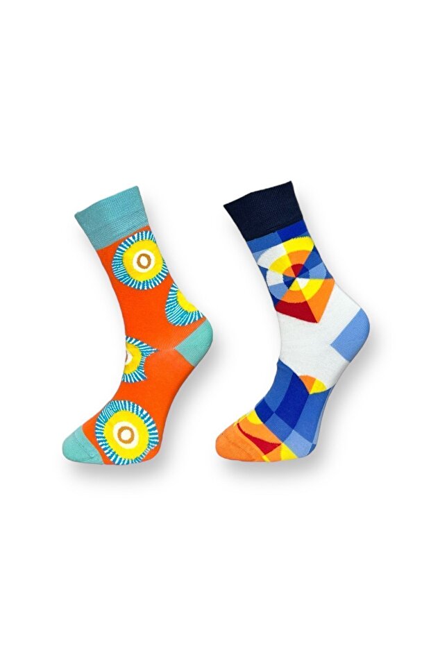 Unisex Patterned Socks Set - Pack of 2 - 1