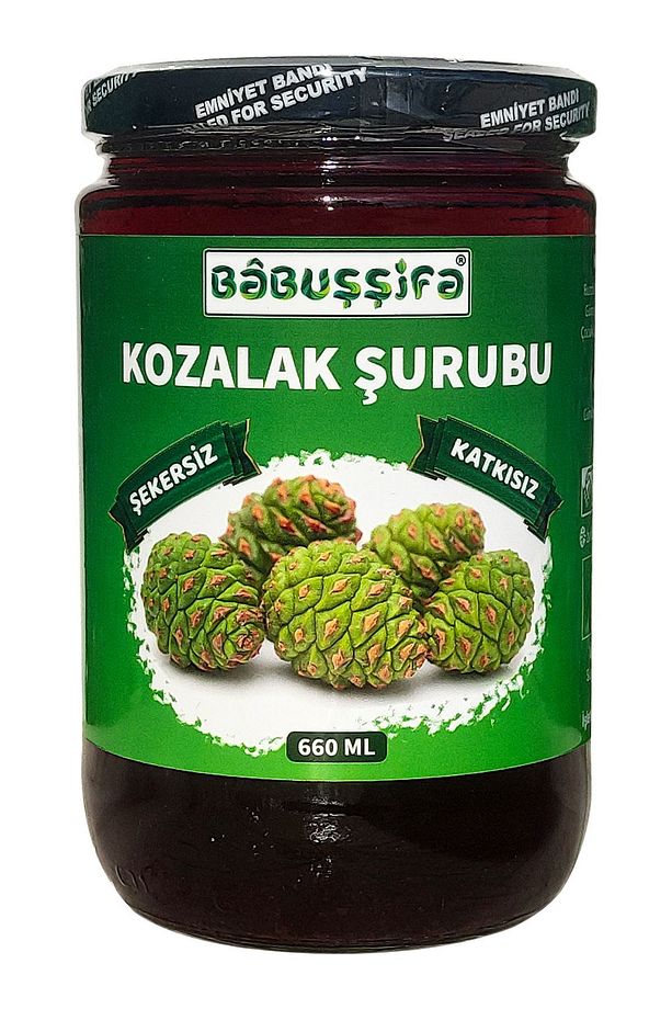 Şekersiz Saf Çam Kozalak Şurubu Ev Yapımı Katkısız 660ml 660cc - 1