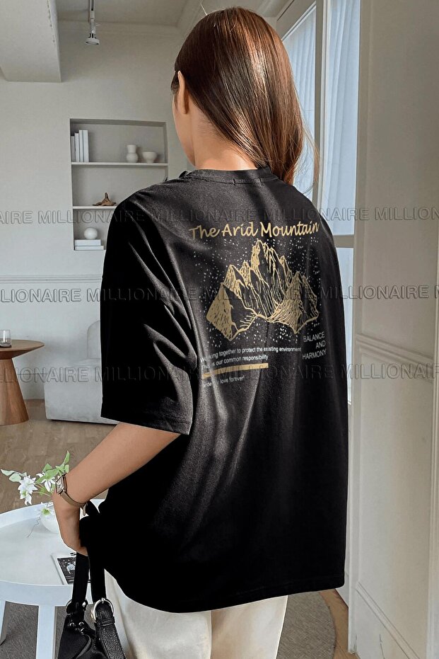 Dámske tričko Arid Mountain Black Oversize Salas Boyfriend - 5